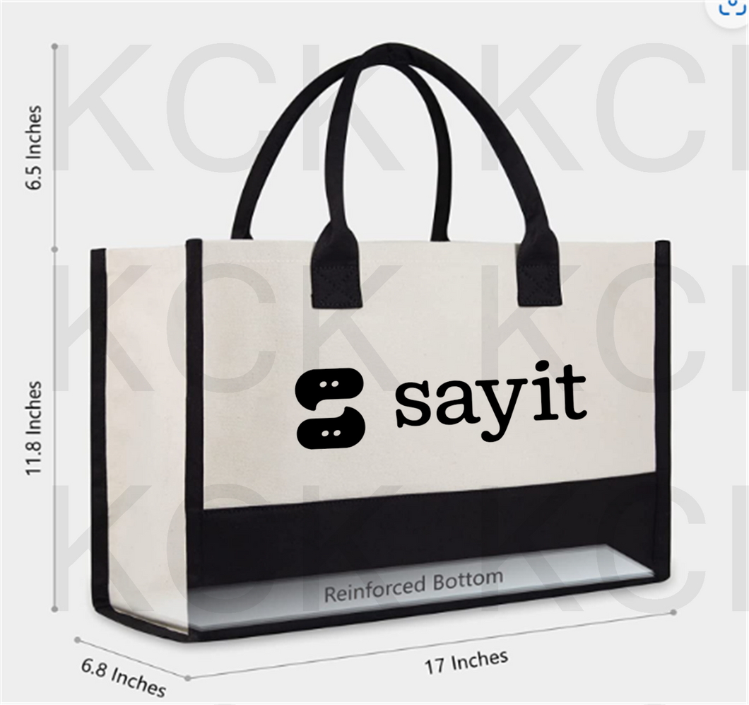 Custom Zippered Tote + small zippered pouch
