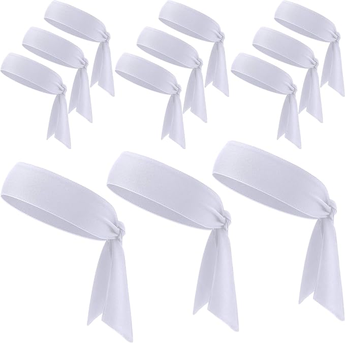 Custom Design  Tie Headband Hair Band Unisex Dry Head Tie Sport Tie Back Headband for Basketball, Running, Tennis, Karate, Athletics