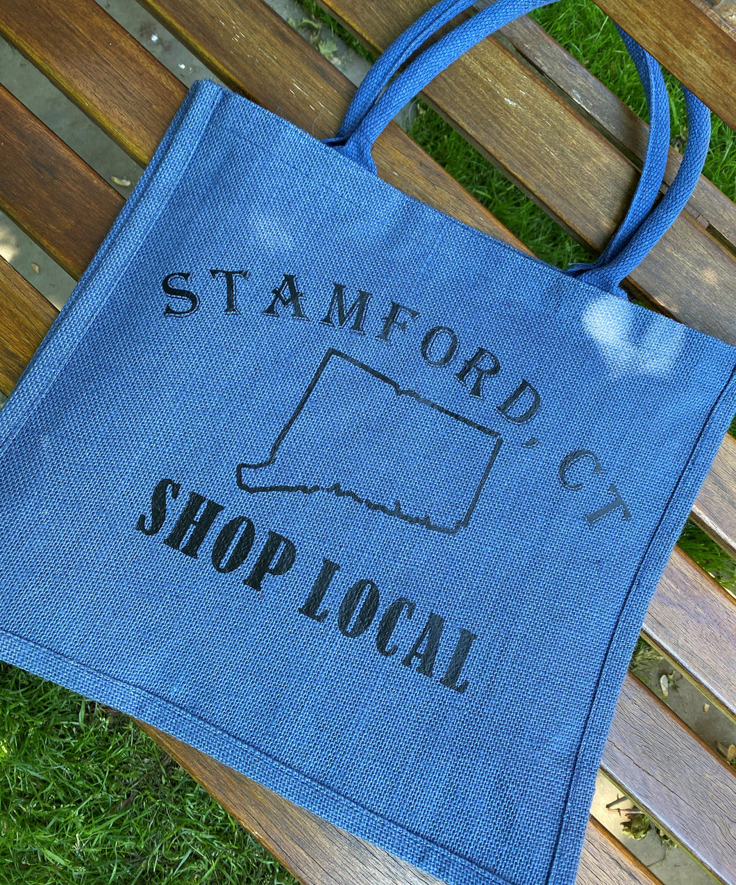 Shop Local - Stamford, CT- Large Jute Bag